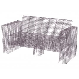 WIRE LOUNGECOUCH, 2 pers.